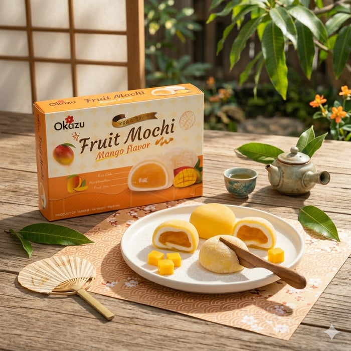 OKAZU Mango Mochi Fruit Rice Cake Dessert 180g