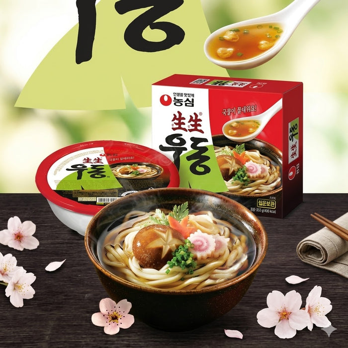Nongshim Saengsaeng Udon Multipack 253g |  Big Bowl 276g Instant Japanese Style Noodle Soup