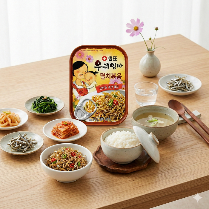 SEMPIO My Mom Stir-Fried Anchovy Myeolchi Bokkeum Korean Side Dish Can 50g