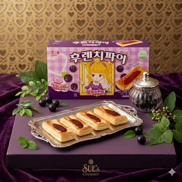 HAITAI French Pie Blackcurrant Puff Pastry Cookies Korean Biscuit Snack 192g