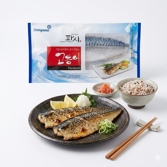 DONGWON Pasi Frozen Salted Mackerel Korean Fish 340g