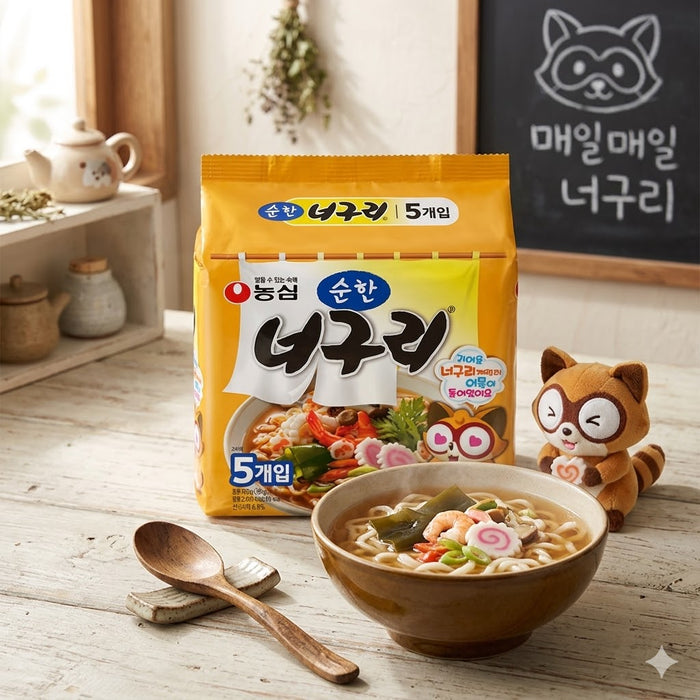 NONGSHIM Neoguri Udon-Style Seafood Ramen Multipack 120g × 5 (Mild & Spicy)