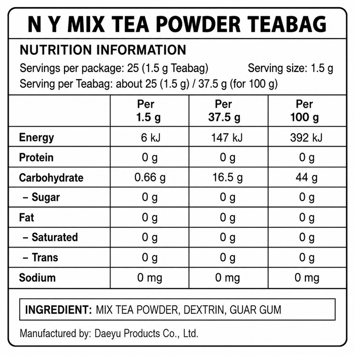 NAMYANG 17种混合茶 37.5g