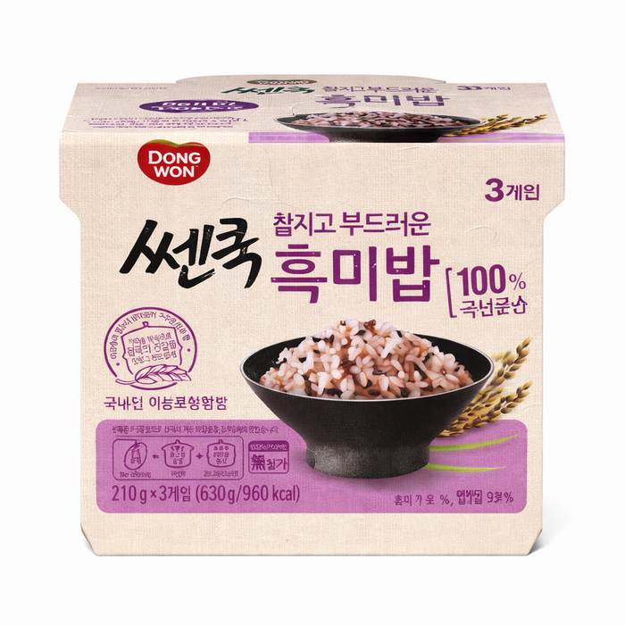 동원 쎈쿡 건강한 흑미밥 210g × 3