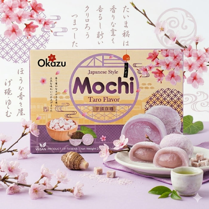 OKAZU Taro Mochi Japanese Style Rice Cake Dessert 210g