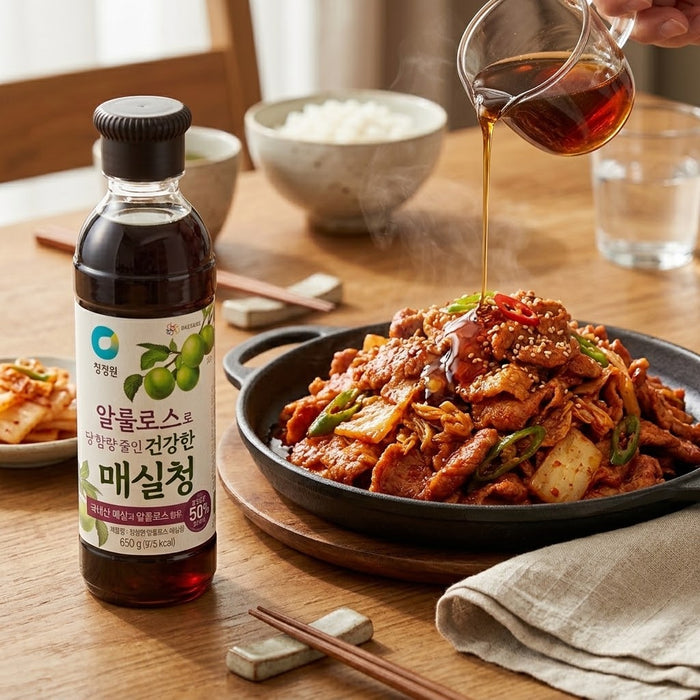 CHUNG JUNG ONE Allulose Maesil Green Plum Syrup 650g – Korean Drink & Cooking Syrup