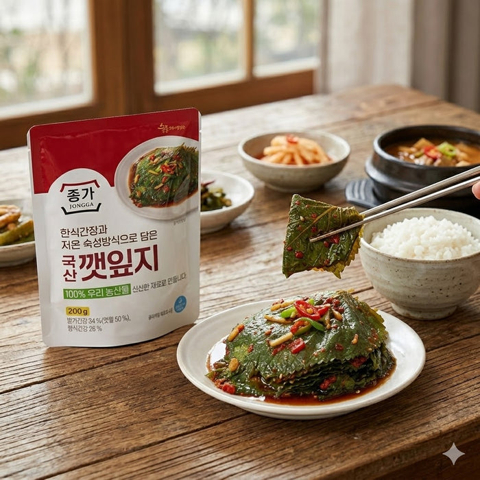 宗家 韩国酱油腌紫苏叶 200g