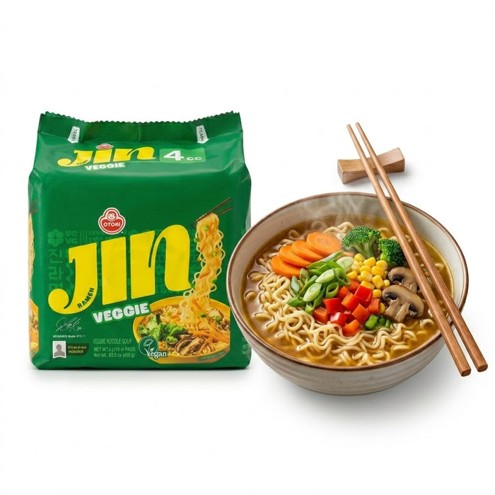 OTTOGI Jin Ramen Veggie Vegan Instant Noodles Multipack 110g × 4