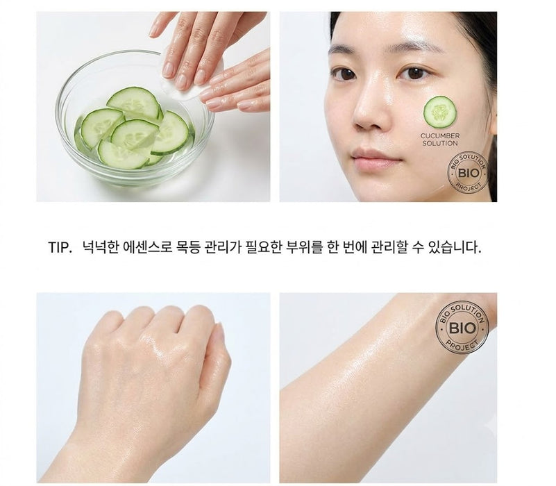 LEBELAGE Cucumber Solution Mask Pack 25g × 10 Sheets – Hydrating & Soothing Korean Facial Sheet Mask