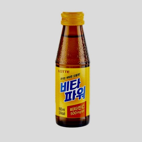 롯데 비타 파워 드링크 - 한국산 비타민C 기능성 음료 100ml