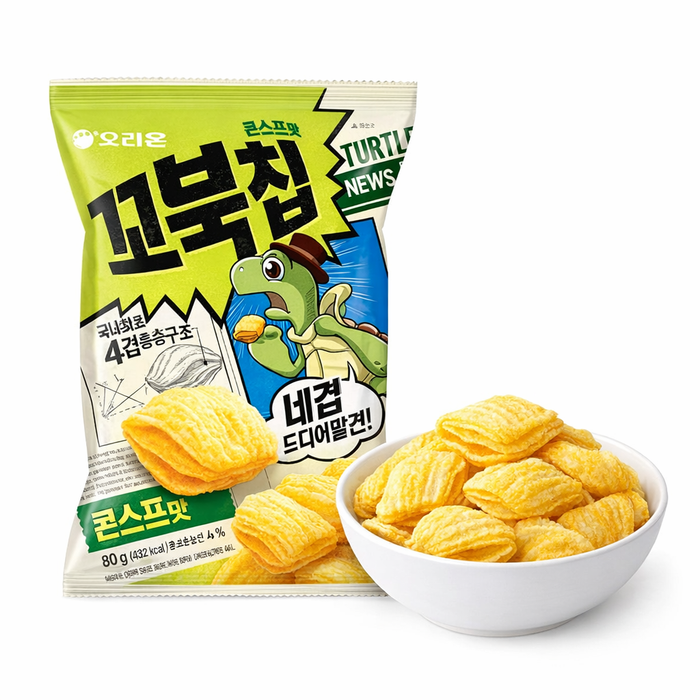 오리온 거북이칩 (카라멜 팝콘/콘수프) 80g