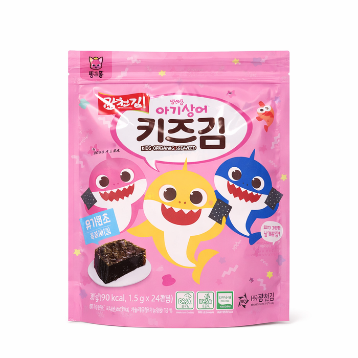 广川海苔 粉红鲨鱼 条状儿童海苔 36g（1.5g × 24包）