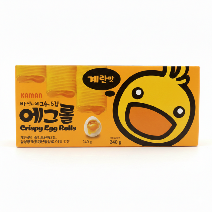 HANMARU Crispy Egg Rolls Original Egg Flavor 240g – Korean Rolled Wafer Snack