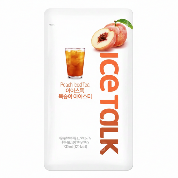 ICE TALK Peach Iced Tea Drink 230ml – Korean Peach Tea Beverage
