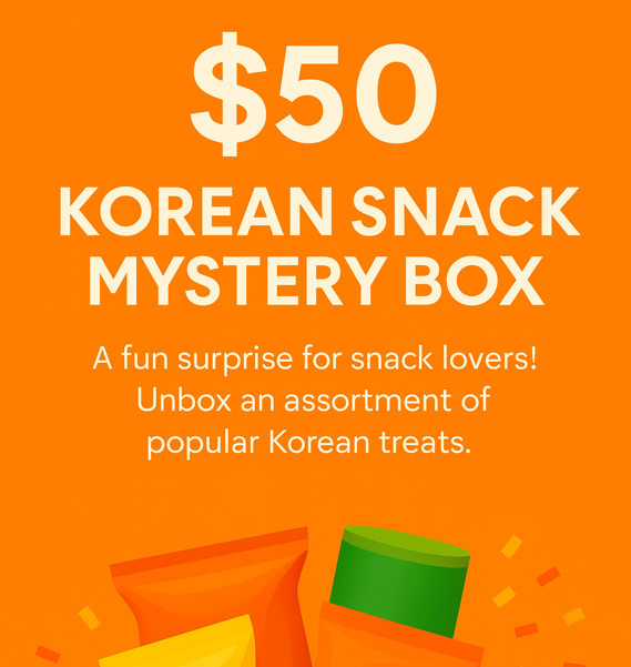Korean Snack Mystery Box – $20 / $30 / $50