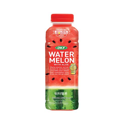 OKF Watermelon Drink with Aloe Vera Pulp Korean Fruit Beverage 500ml —  Asianfoodnz