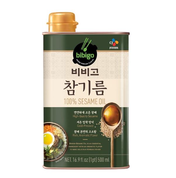 CJ bibigo 芝麻油 500ml, 1L – 韩国优质罐装烤芝麻油