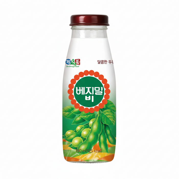 Jung's Food Vegemil 豆浆 B 甜玻璃瓶装 190ml × 10 瓶 – 韩国甜豆浆