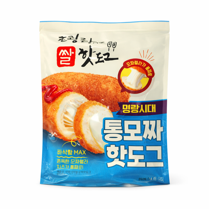 MYUNGRANG Rice Whole Mozzarella Corn Dog Frozen Korean Street Food 720g (90g × 8)