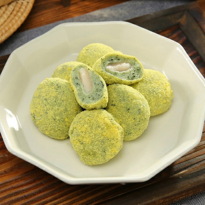 GOSUROK Frozen Ramie Leaf Duteop Tteok – Korean Filled Rice Cakes 400g