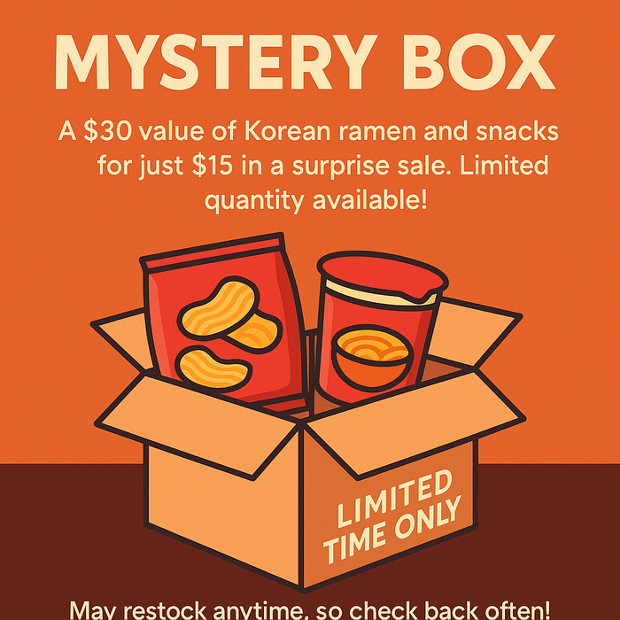 Mystery Box - Korean Ramen & Snack Combo (Worth $30, Yours for $15!)