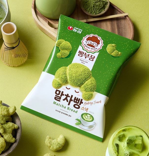NONGSHIM Bbangbujang Matcha Bread Korean Sweet Bakery Snack 55g