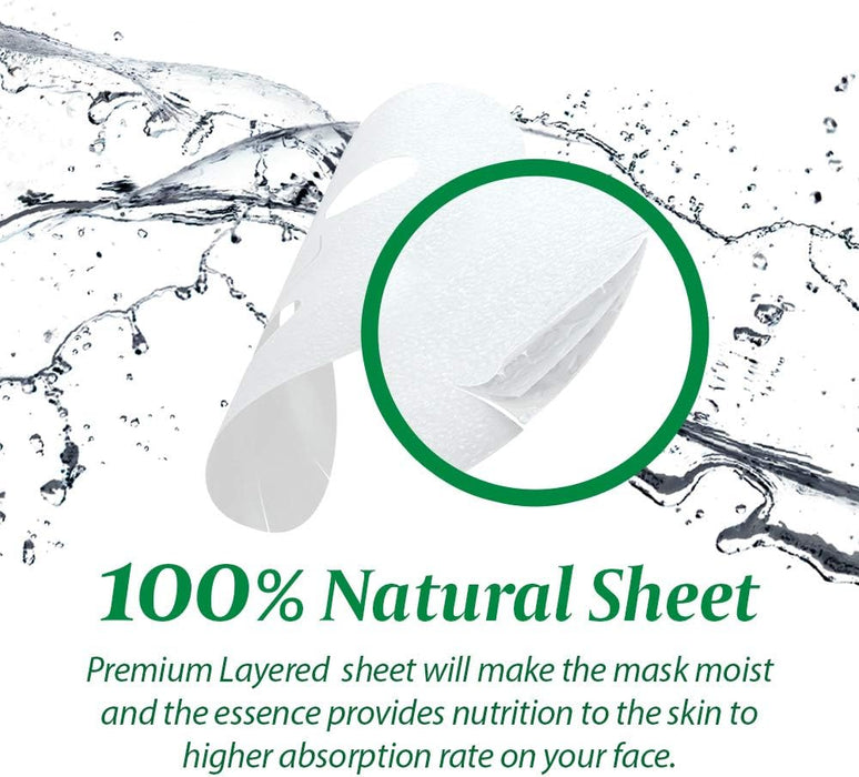 Glam up Sheet mask by BTS Refreshing Green Tea - Revitalize Dull Skin. Dark Circle Fighter Nature made Freshly packed Daily Skin Therapy Original K-Beauty Recipe x 10ea