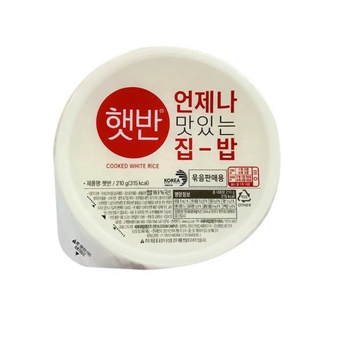 CJ Hetbahn Cooked White Rice Korean Instant Rice 210g × 6 Pack