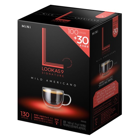 루카스나인 시그니처 마일드 아메리카노 1.15g*130T
