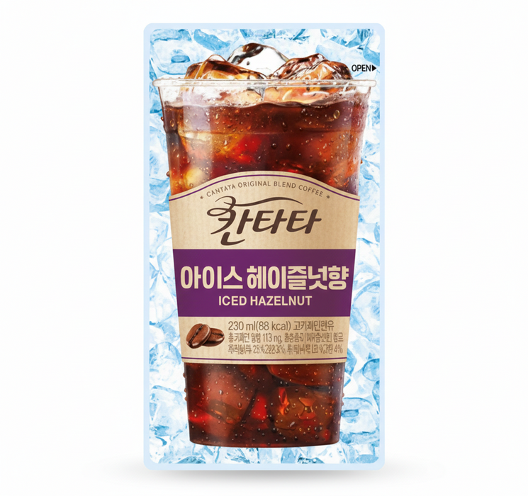 롯데 칸타타 헤이즐넛 커피 파우치 230ml