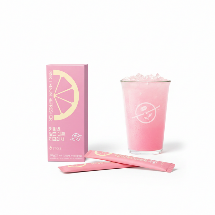 COFFEEBEAN Pink Lemon Refresher Drink Mix 12.8g × 6 Sticks – Vitamin C Probiotic Lemon Powder Drink