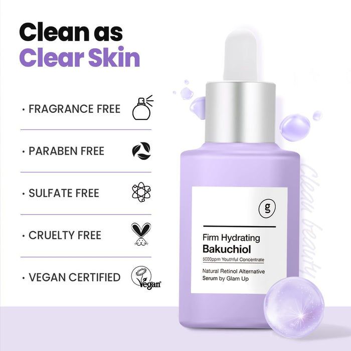 GLAM UP Bakuchiol Serum & Hyaluronic Acid 30ml