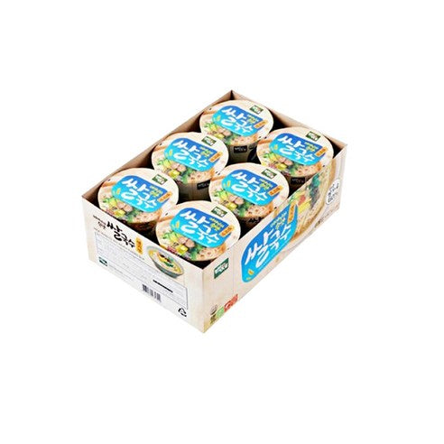 BAEKJE Rice Noodle Mini Cup (Kimchi / Anchovy) 58g*6Pack