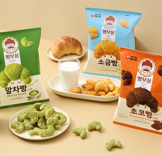 NONGSHIM Bbangbujang Matcha Bread Korean Sweet Bakery Snack 55g