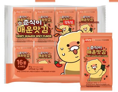 KC Seaweed Chunsik Crispy Seaweed Snack 3 Flavours (Original/Spicy/Wasabi) (5g*16EA)