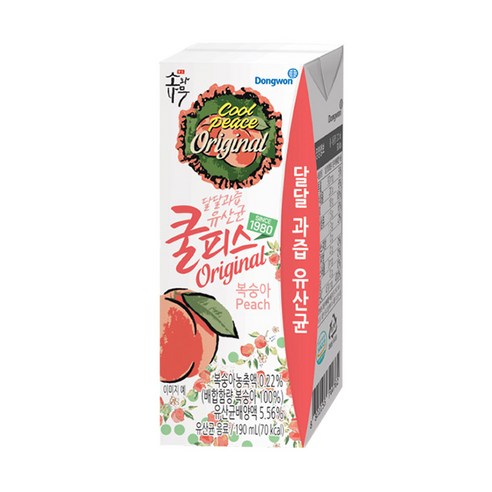 DONGWON Coolpis Peach Yogurt Drink 190ml — Asianfoodnz