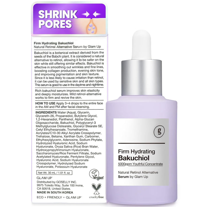 GLAM UP Bakuchiol Serum & Hyaluronic Acid 30ml