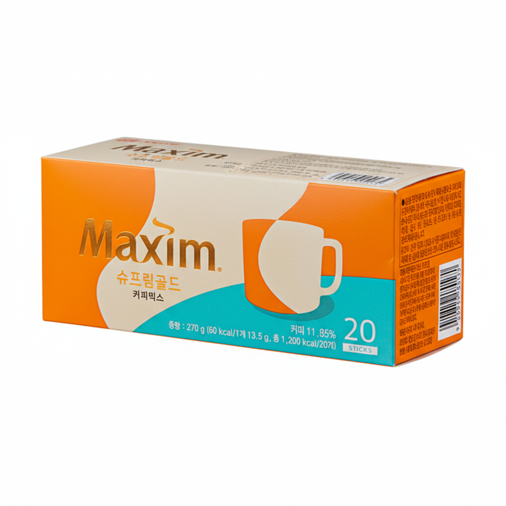 DONGSUH Maxim Supreme Gold Coffee Mix 3-in-1 Instant Coffee Sticks