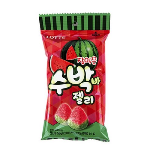 롯데 젤리셔스 구미 시리즈 (3가지 맛, 수박, 죠스바, 사워콜라, 사워후르츠, 청포도, 포도맛)