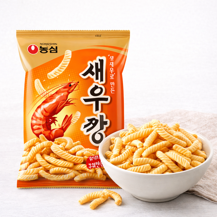 NONGSHIM Prawn Chips Original Korean Snack 90g