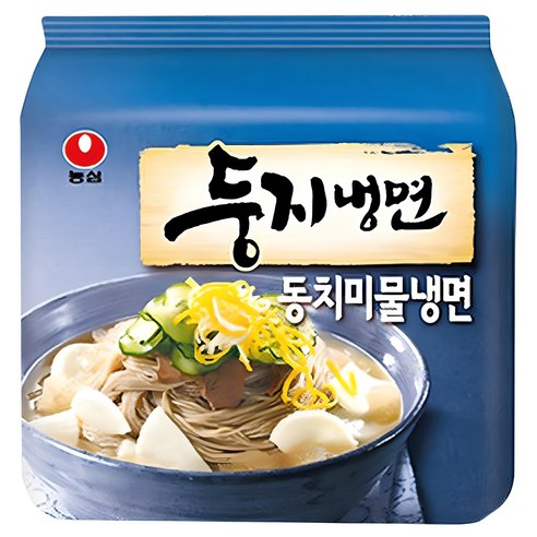 Nongshim Dungji Cold Noodle Multipack – Mul Naengmyeon (Soup) & Bibim Naengmyeon (Hot Sauce) 161g × 4 Pack