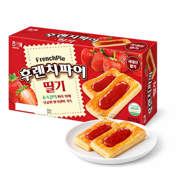 해태 후렌치파이 딸기 192g