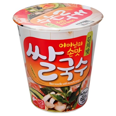 BAEKJE Rice Noodle Mini Cup (Kimchi / Anchovy) 58g*6Pack