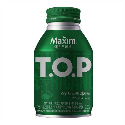동서 TOP 커피캔 시리즈 275ml (더블랙/마스터라떼/스모키라떼/스모키블랙/스위트아메리카노)