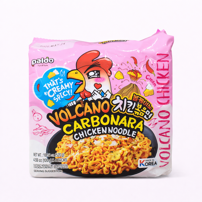 八道 火山卡邦尼辣鸡炒面 多包装 130g × 4