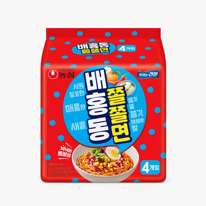 농심 배홍동 쫄쫄면 멀티팩 4개입