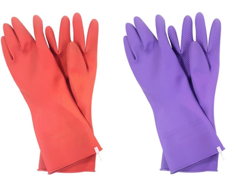 CLEANLAB CleanWrap Rubber Glove Lace - Hygienic, Double-Coated Rubber Gloves with Hook for Easy Storage