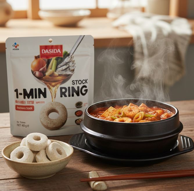 CJ 牛肉粉品牌 DASIDA 1分钟 鳀鱼·干鱼高汤环 40g