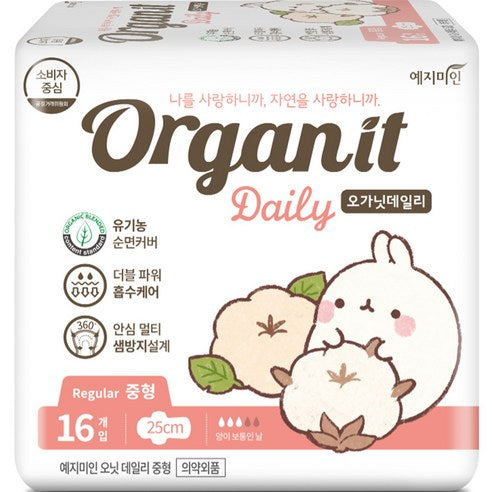 Yejimiin Sanitary Pad Organit Daily Medium 16P / Large 14P