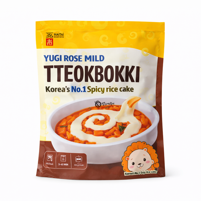 DDM YUPGI Rose Mild Tteokbokki Korean Rice Cake Frozen 570g